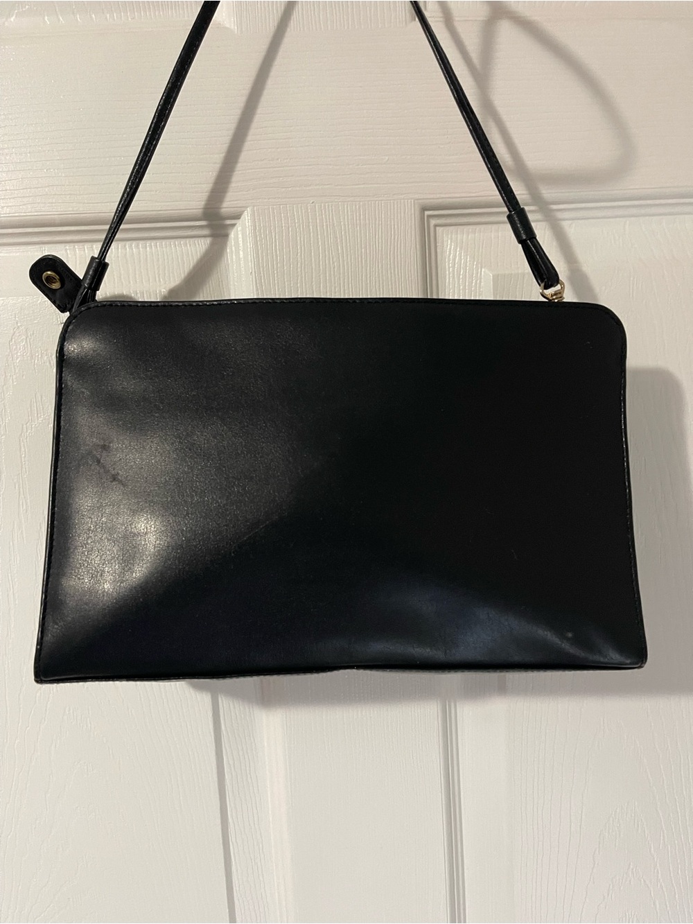 GIANI BERNINI Genuine Leather Navy Crossbody Shoulder Bag VTG - Picture 6 of 11
